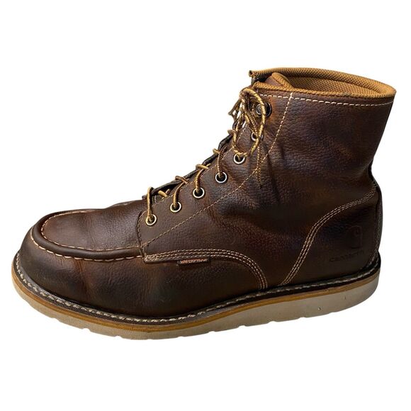Carhartt Other - Carhartt Waterproof Moc Toe Wedge Work Boots Brown Leather EH Men's 10.5